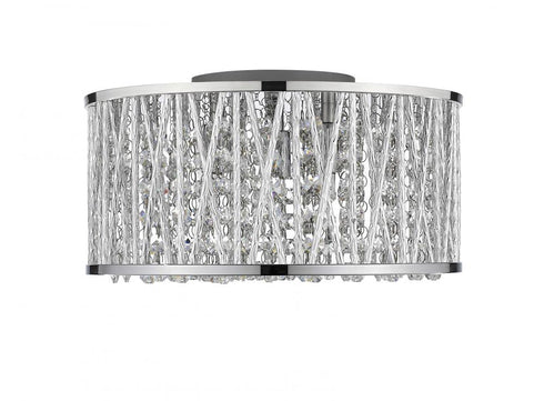 Z-Lite Terra 3 Light Flush Mount in Chrome Finish Model: 872CH-RF12