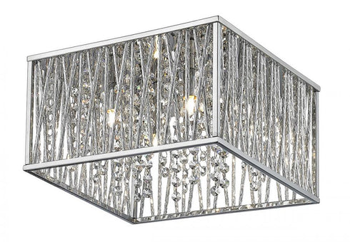 Z-Lite Terra 4 Light Flush Mount in Chrome Finish Model: 872CH-F12