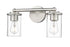 Z-Lite Thayer 2 Light Vanity in Brushed Nickel Finish Model: 742-2V-BN