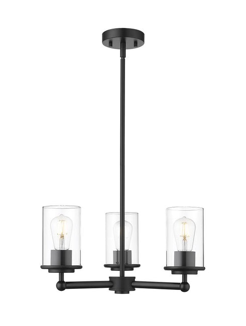 Z-Lite Thayer 3 Light Chandelier in Brushed Nickel Finish Model: 742-3BN