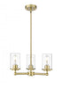 Z-Lite Thayer 3 Light Chandelier in Brushed Nickel Finish Model: 742-3BN