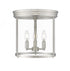 Z-Lite Thayer 3 Light Flush Mount in Brushed Nickel Finish Model: 742F13-BN
