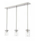 Z-Lite Thayer 3 Light Pendant in Brushed Nickel Finish Model: 742MP-3BN