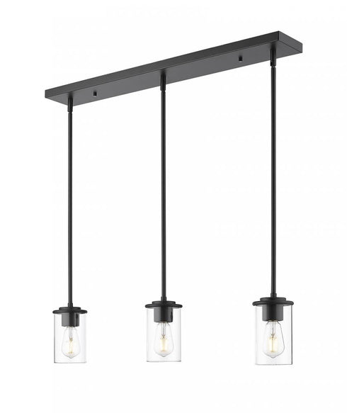 Z-Lite Thayer 3 Light Pendant in Brushed Nickel Finish Model: 742MP-3BN