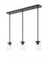Z-Lite Thayer 3 Light Pendant in Brushed Nickel Finish Model: 742MP-3BN