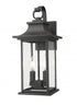 Z-Lite Tiberius 2 Light Outdoor Wall Light in Black Finish Model: 5017M-BK