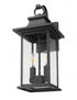Z-Lite Tiberius 2 Light Outdoor Wall Light in Black Finish Model: 5017M-BK