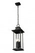 Z-Lite Tiberius 4 Light Outdoor Chain Mount Ceiling Fixture in Black Finish Model: 5017CHB-BK
