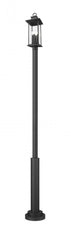 Z-Lite Tiberius 4 Light Outdoor Post Mounted Fixture in Black Finish Model: 5017PHBR-5010P-BK