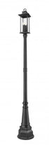 Z-Lite Tiberius 4 Light Outdoor Post Mounted Fixture in Black Finish Model: 5017PHBR-564P-BK