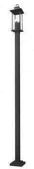 Z-Lite Tiberius 4 Light Outdoor Post Mounted Fixture in Black Finish Model: 5017PHBS-536P-BK