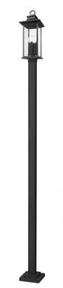 Z-Lite Tiberius 4 Light Outdoor Post Mounted Fixture in Black Finish Model: 5017PHBS-536P-BK