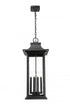 Z-Lite Tiberius 6 Light Outdoor Chain Mount Ceiling Fixture in Black Finish Model: 5017CHXL-BK