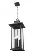 Z-Lite Tiberius 6 Light Outdoor Chain Mount Ceiling Fixture in Black Finish Model: 5017CHXL-BK