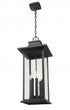Z-Lite Tiberius 6 Light Outdoor Chain Mount Ceiling Fixture in Black Finish Model: 5017CHXL-BK