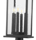 Z-Lite Tiberius 6 Light Outdoor Pier Mounted Fixture in Black Finish Model: 5017PHXLR-533PM-BK