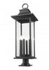 Z-Lite Tiberius 6 Light Outdoor Pier Mounted Fixture in Black Finish Model: 5017PHXLR-533PM-BK