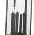 Z-Lite Tiberius 6 Light Outdoor Pier Mounted Fixture in Black Finish Model: 5017PHXLS-SQPM-BK
