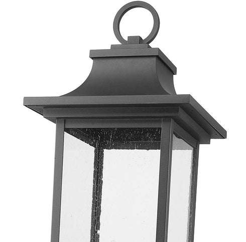 Z-Lite Tiberius 6 Light Outdoor Post Mount Fixture in Black Finish Model: 5017PHXLR-BK