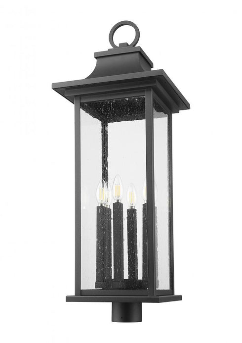 Z-Lite Tiberius 6 Light Outdoor Post Mount Fixture in Black Finish Model: 5017PHXLR-BK