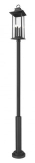 Z-Lite Tiberius 6 Light Outdoor Post Mounted Fixture in Black Finish Model: 5017PHXLR-5010P-BK