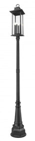 Z-Lite Tiberius 6 Light Outdoor Post Mounted Fixture in Black Finish Model: 5017PHXLR-564P-BK