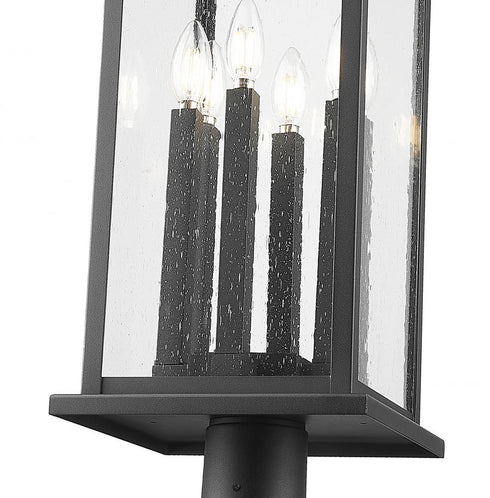 Z-Lite Tiberius 6 Light Outdoor Post Mounted Fixture in Black Finish Model: 5017PHXLR-564P-BK