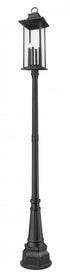 Z-Lite Tiberius 6 Light Outdoor Post Mounted Fixture in Black Finish Model: 5017PHXLR-564P-BK