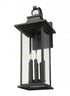 Z-Lite Tiberius 6 Light Outdoor Wall Light in Black Finish Model: 5017XL-BK