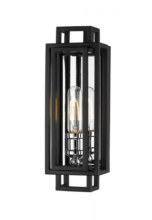 Z-Lite Titania 1 Light Wall Sconce in Black + Brushed Nickel Finish Model: 454-1S-BK-BN