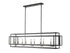 Z-Lite Titania 10 Light Linear Chandelier in Black + Brushed Nickel Finish Model: 454-54L-BK-BN