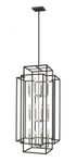 Z-Lite Titania 12 Light Chandelier in Black + Brushed Nickel Finish Model: 454-42BK-BN
