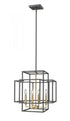 Z-Lite Titania 4 Light Chandelier in Black + Brushed Nickel Finish Model: 454-18BK-BN