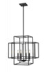 Z-Lite Titania 4 Light Chandelier in Black + Brushed Nickel Finish Model: 454-22BK-BN