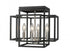 Z-Lite Titania 4 Light Flush Mount in Black + Brushed Nickel Finish Model: 454F-BK-BN