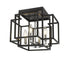 Z-Lite Titania 4 Light Flush Mount in Black + Brushed Nickel Finish Model: 454F-BK-BN