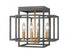 Z-Lite Titania 4 Light Flush Mount in Black + Brushed Nickel Finish Model: 454F-BK-BN
