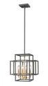Z-Lite Titania 4 Light Pendant in Black + Brushed Nickel Finish Model: 454-14BK-BN