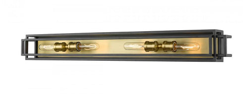 Z-Lite Titania 4 Light Vanity in Black + Brushed Nickel Finish Model: 454-4V-BK-BN
