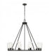 Z-Lite Titus 10 Light Chandelier in Matte Black Finish Model: 826-10MB