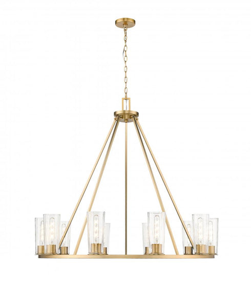 Z-Lite Titus 10 Light Chandelier in Matte Black Finish Model: 826-10MB
