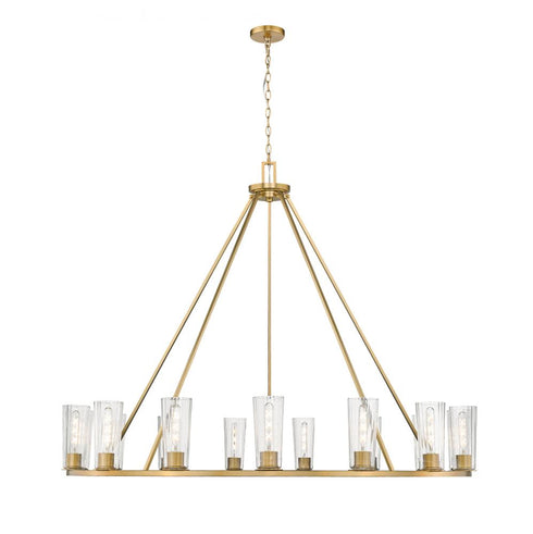 Z-Lite Titus 15 Light Chandelier in Matte Black Finish Model: 826-15MB