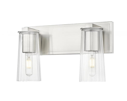 Z-Lite Titus 2 Light Vanity in Brushed Nickel Finish Model: 826-2V-BN