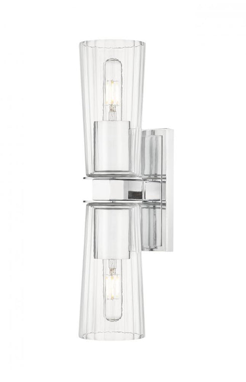 Z-Lite Titus 2 Light Wall Sconce in Brushed Nickel Finish Model: 826-2S-BN