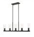 Z-Lite Titus 5 Light Linear Chandelier in Matte Black Finish Model: 826-5L-MB