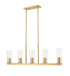 Z-Lite Titus 5 Light Linear Chandelier in Matte Black Finish Model: 826-5L-MB