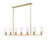 Z-Lite Titus 7 Light Linear Chandelier in Matte Black Finish Model: 826-7L-MB