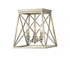 Z-Lite Trestle 3 Light Flush Mount in Antique Silver Finish Model: 447F11-AS