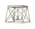 Z-Lite Trestle 3 Light Flush Mount in Antique Silver Finish Model: 447F14-AS