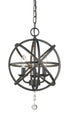 Z-Lite Tull 3 Light Chandelier in Matte Black Finish Model: 458-12MB
